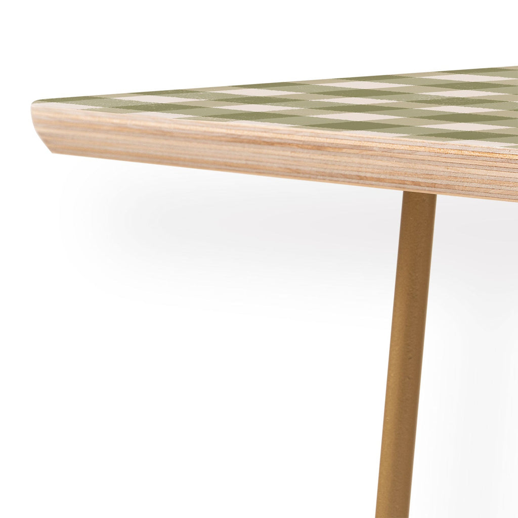 Menina Lisboa Rustic Green Plaid Coffee Table