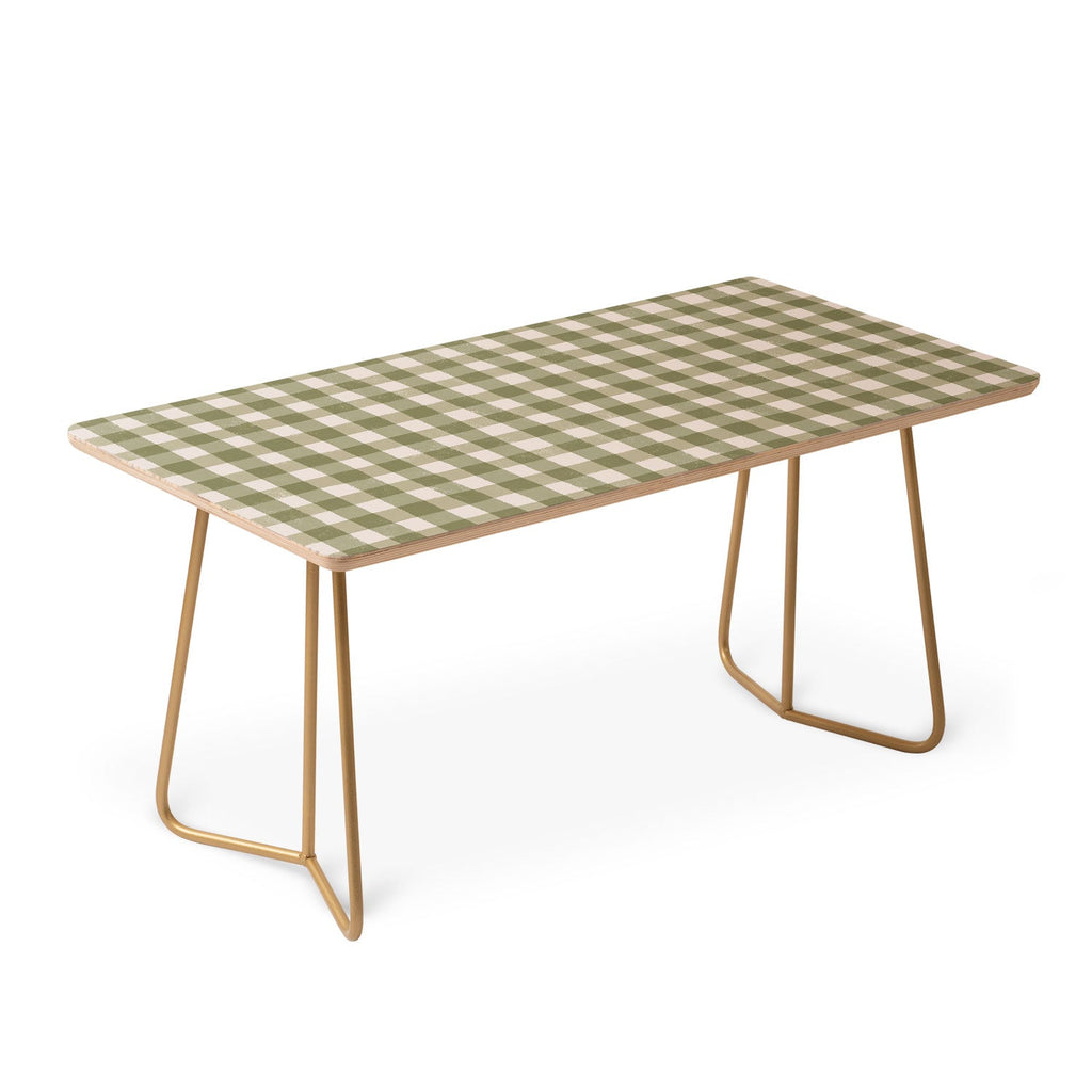 Menina Lisboa Rustic Green Plaid Coffee Table