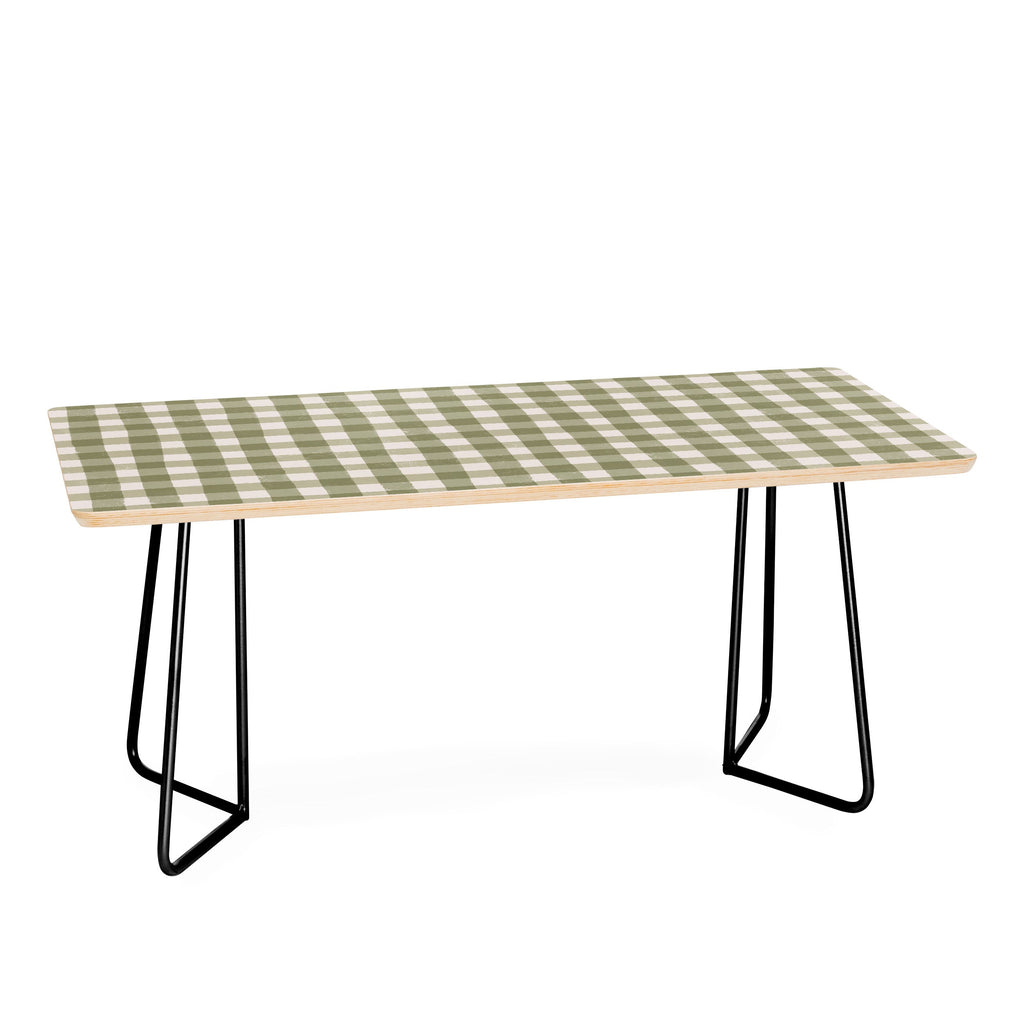 Menina Lisboa Rustic Green Plaid Coffee Table