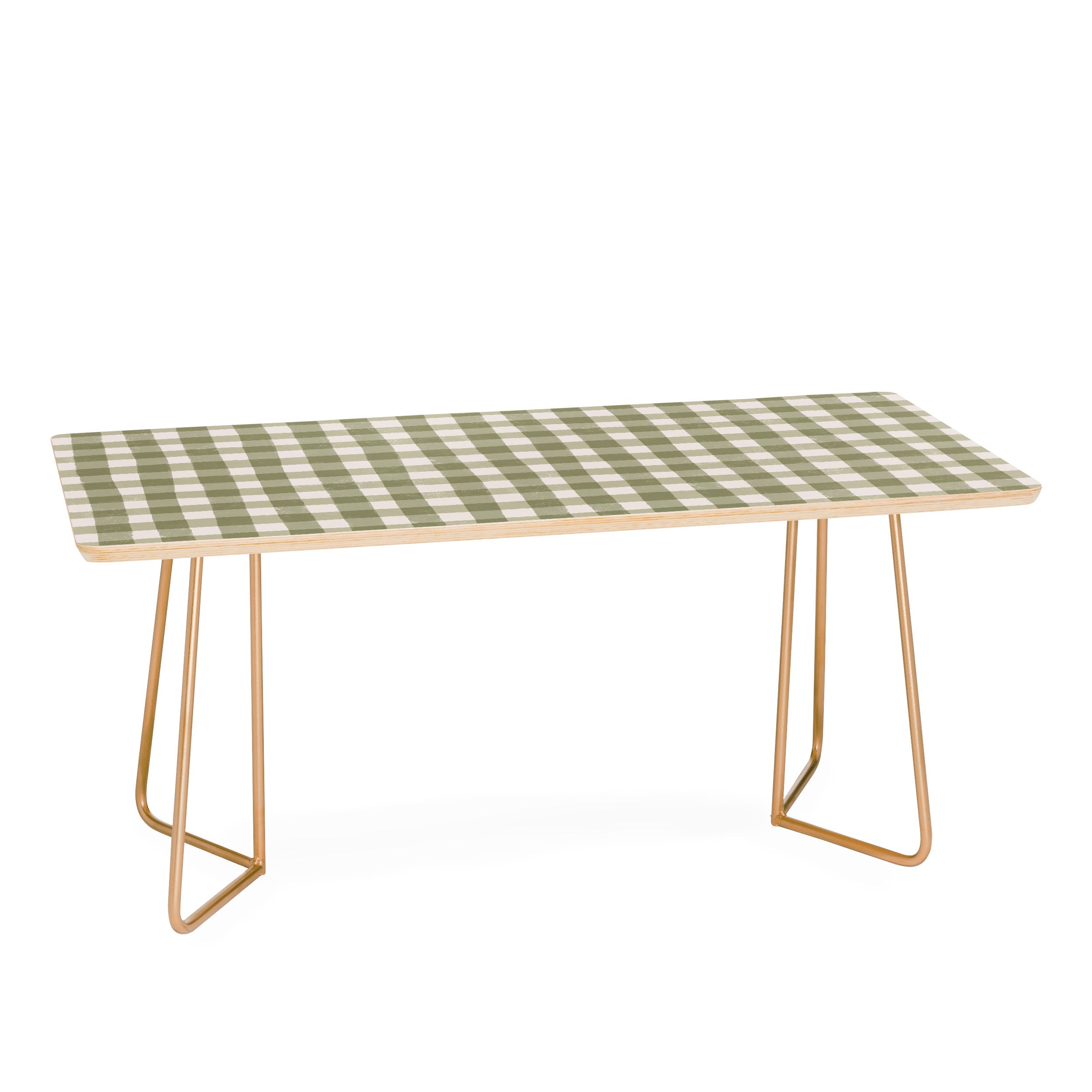 Menina Lisboa Rustic Green Plaid Coffee Table