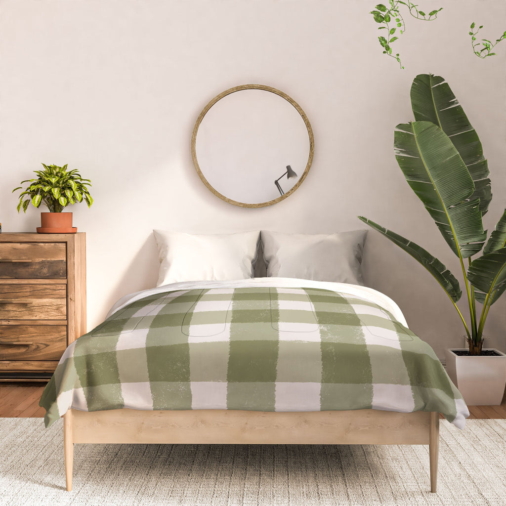 Menina Lisboa Rustic Green Plaid Comforter