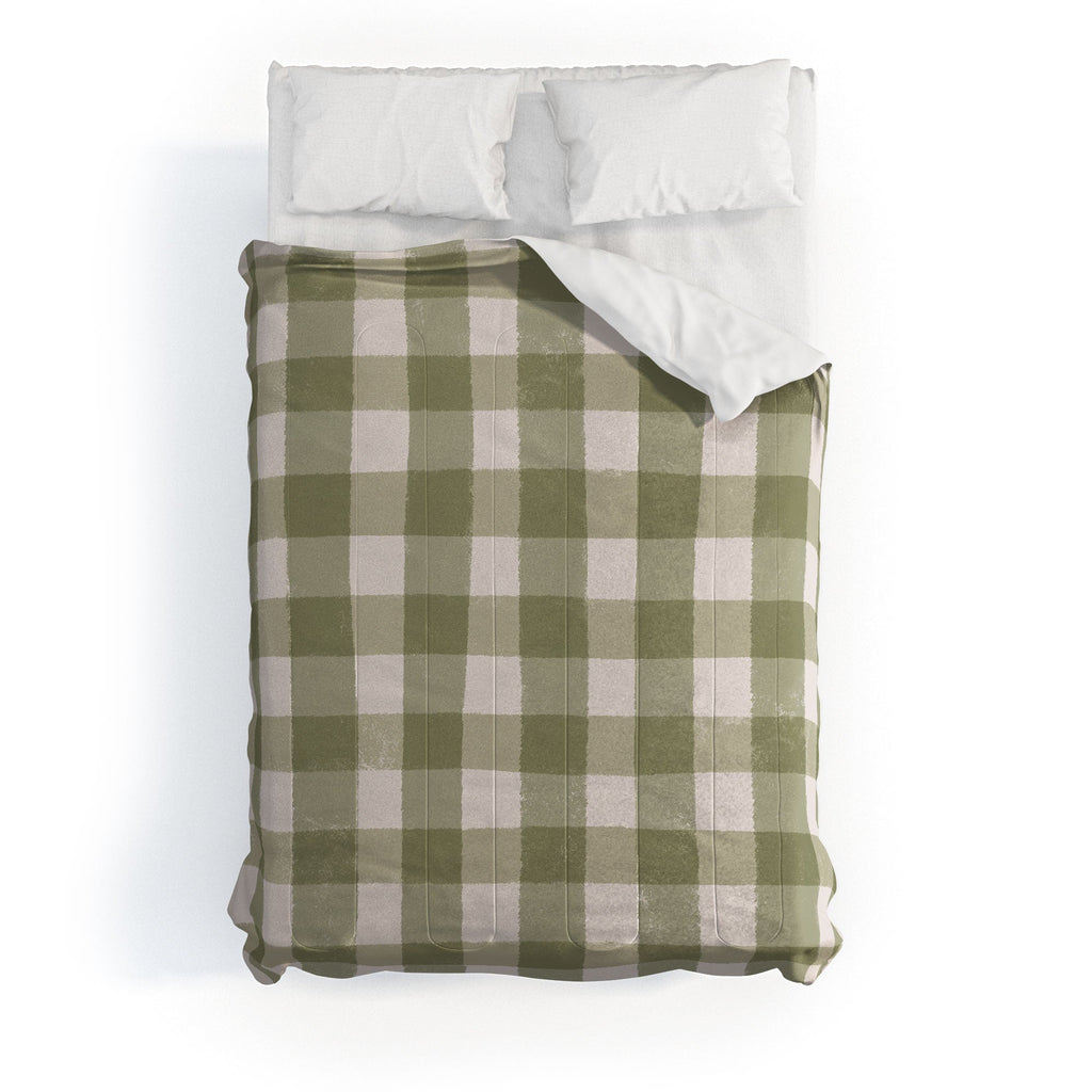 Menina Lisboa Rustic Green Plaid Comforter