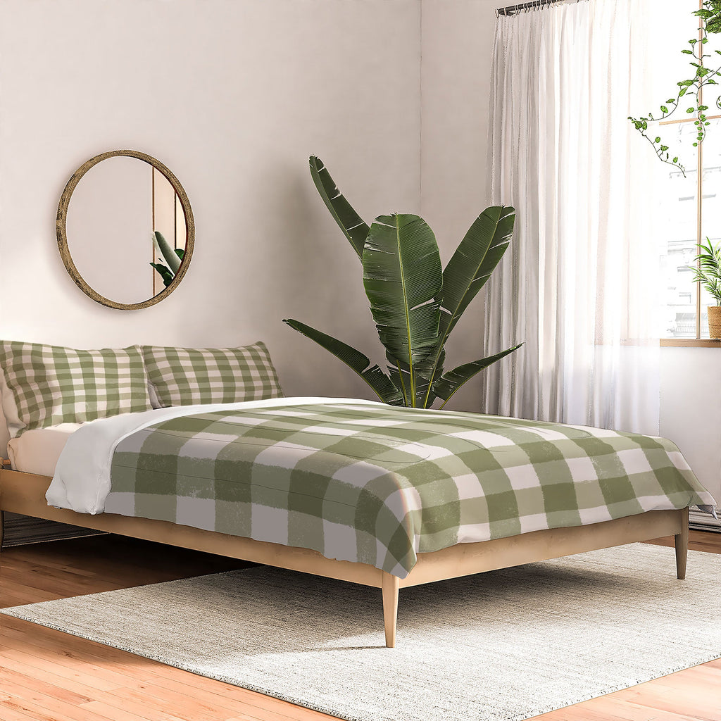 Menina Lisboa Rustic Green Plaid Comforter