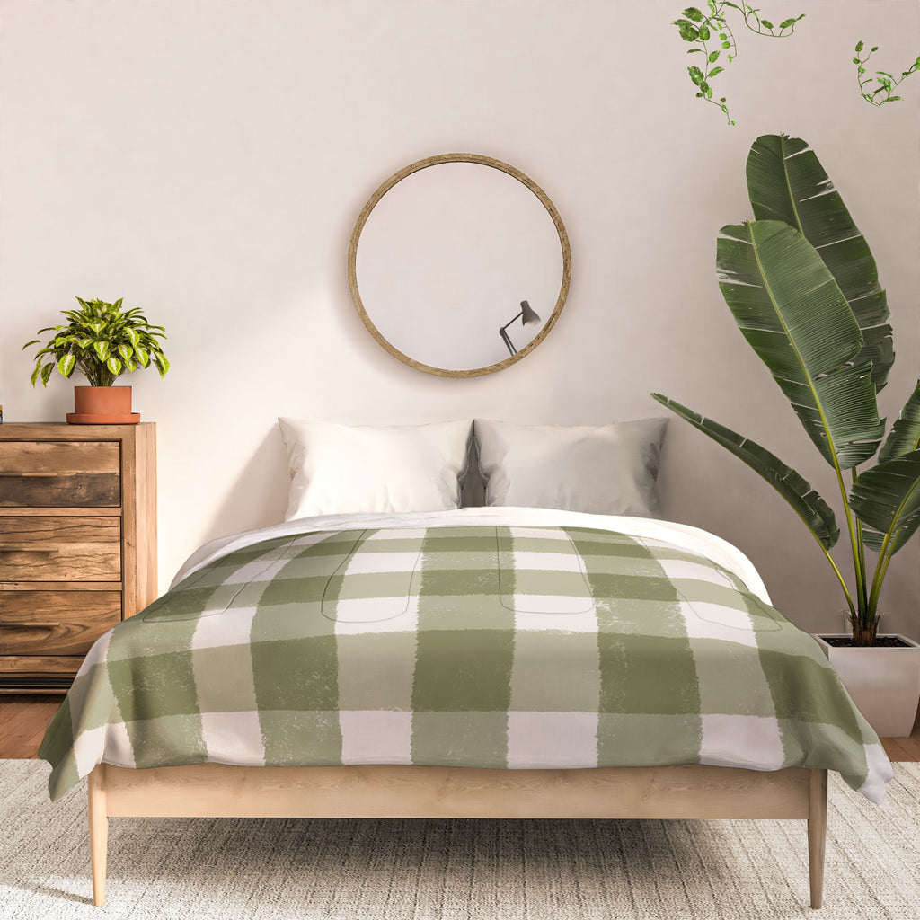 Menina Lisboa Rustic Green Plaid Comforter