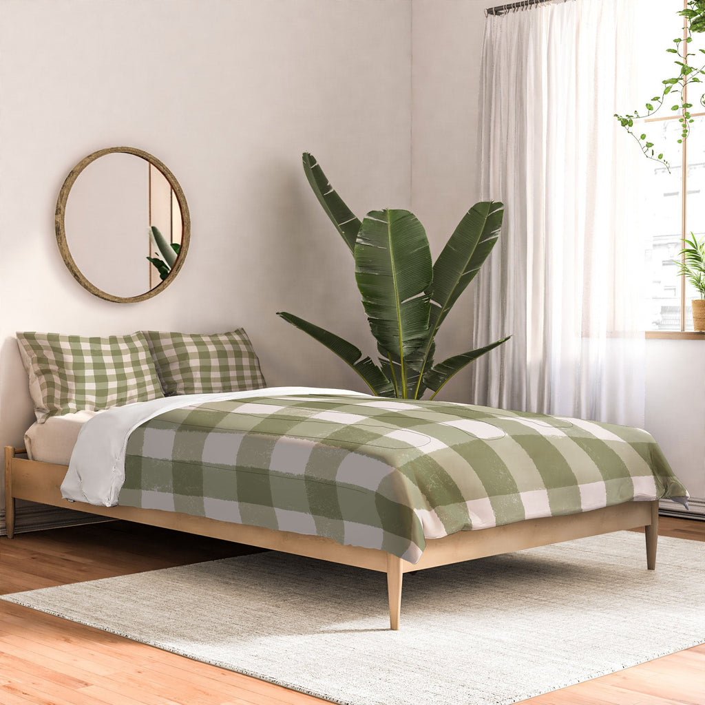 Menina Lisboa Rustic Green Plaid Comforter