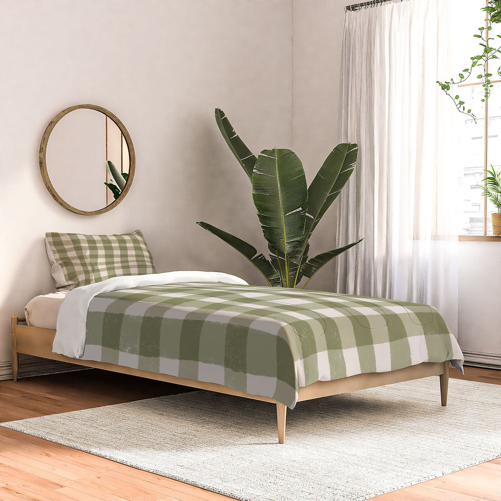 Menina Lisboa Rustic Green Plaid Comforter