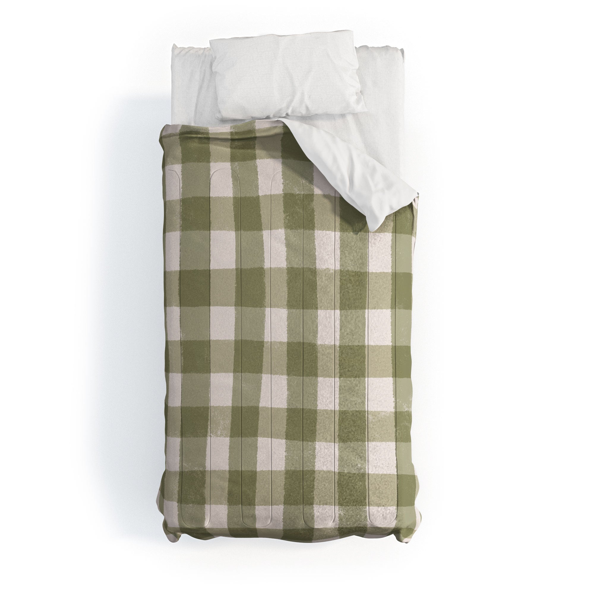 Menina Lisboa Rustic Green Plaid Comforter