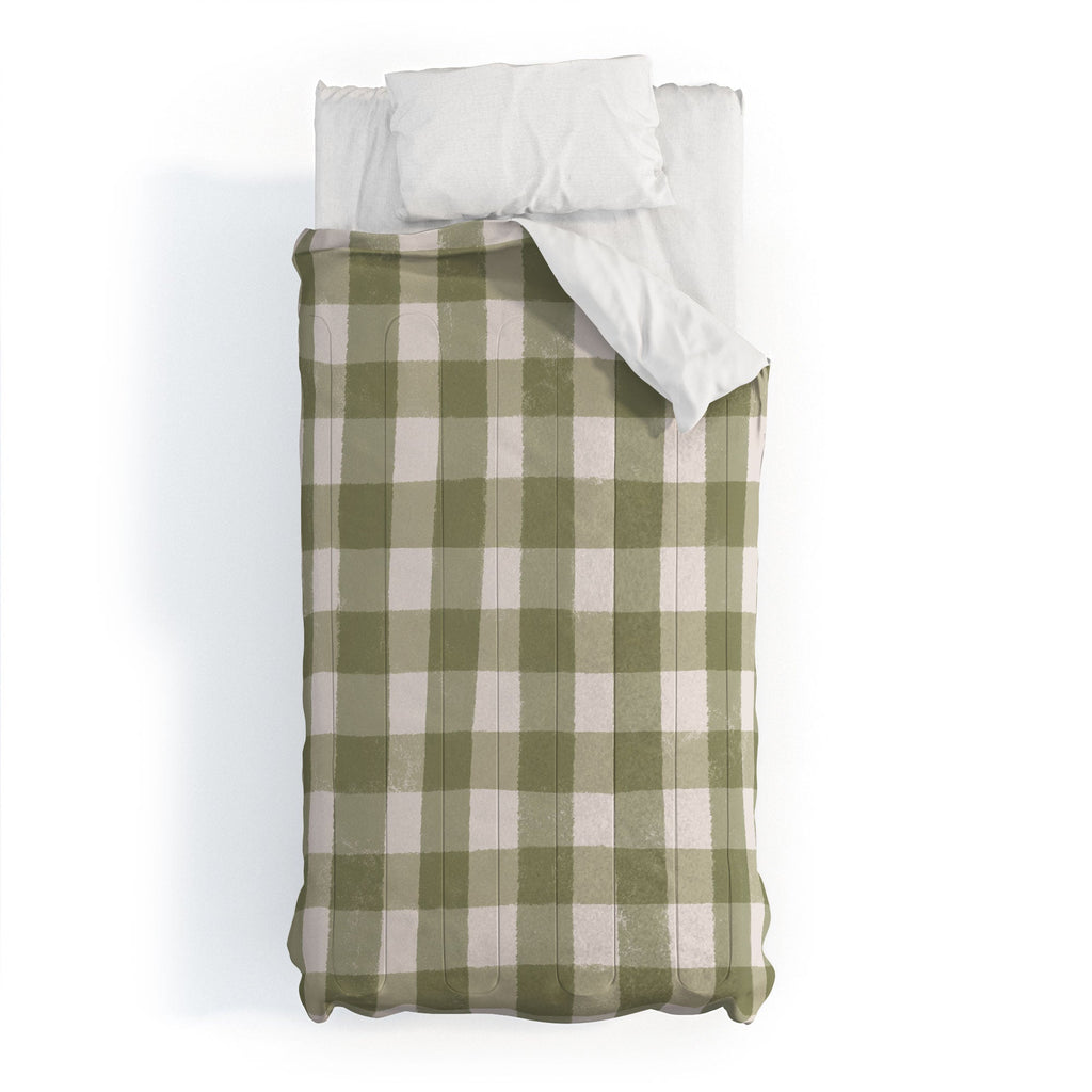 Menina Lisboa Rustic Green Plaid Comforter