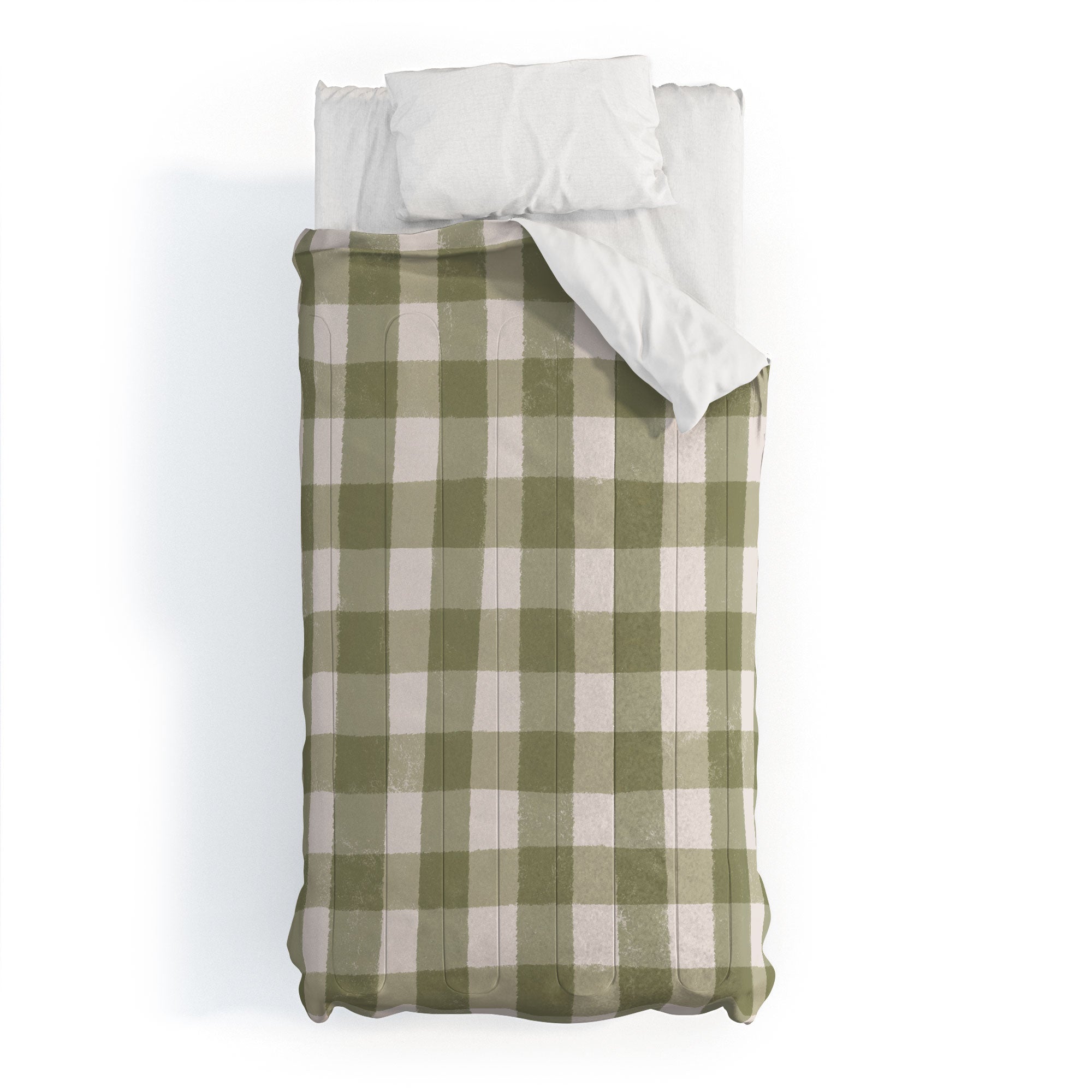 Menina Lisboa Rustic Green Plaid Comforter