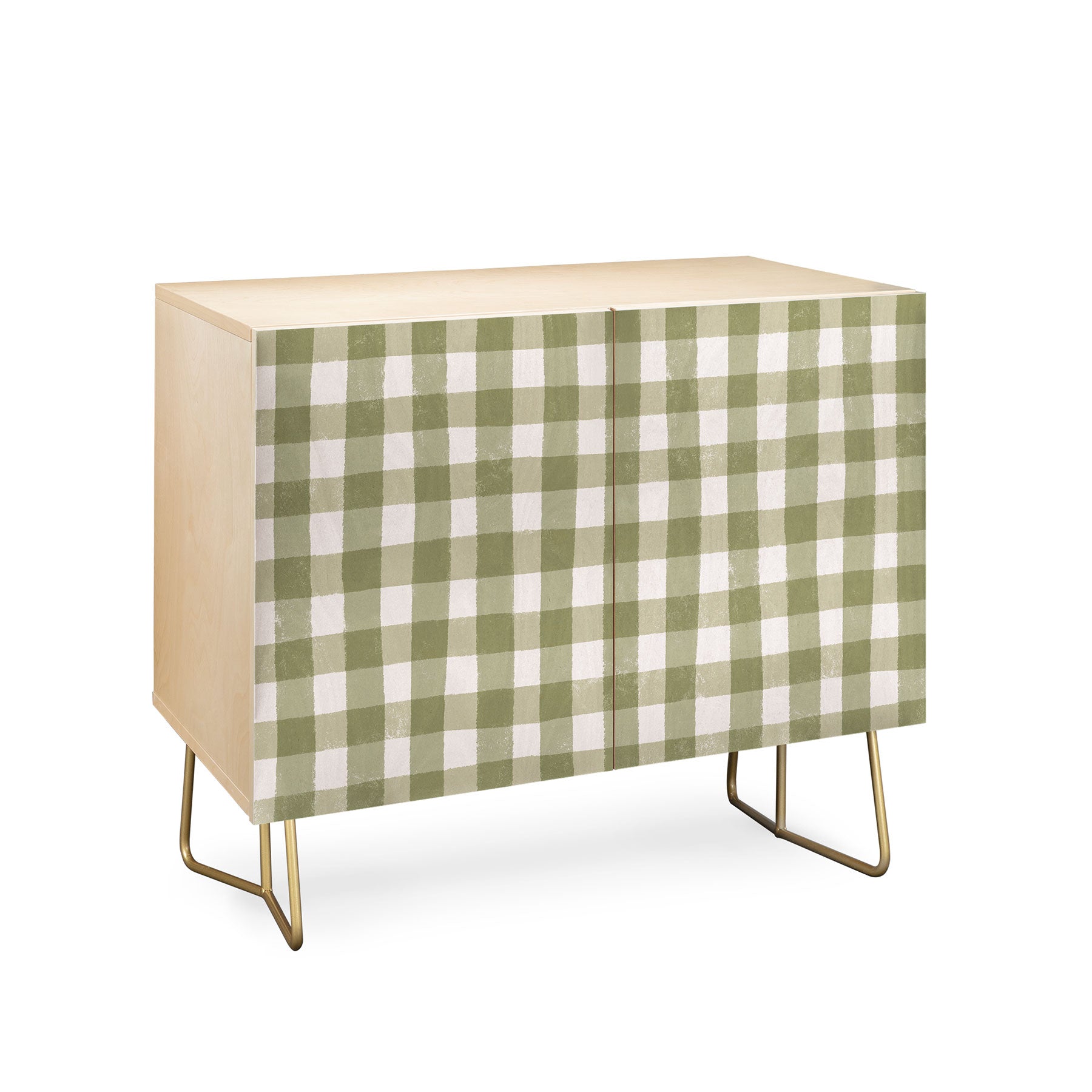 Menina Lisboa Rustic Green Plaid Credenza