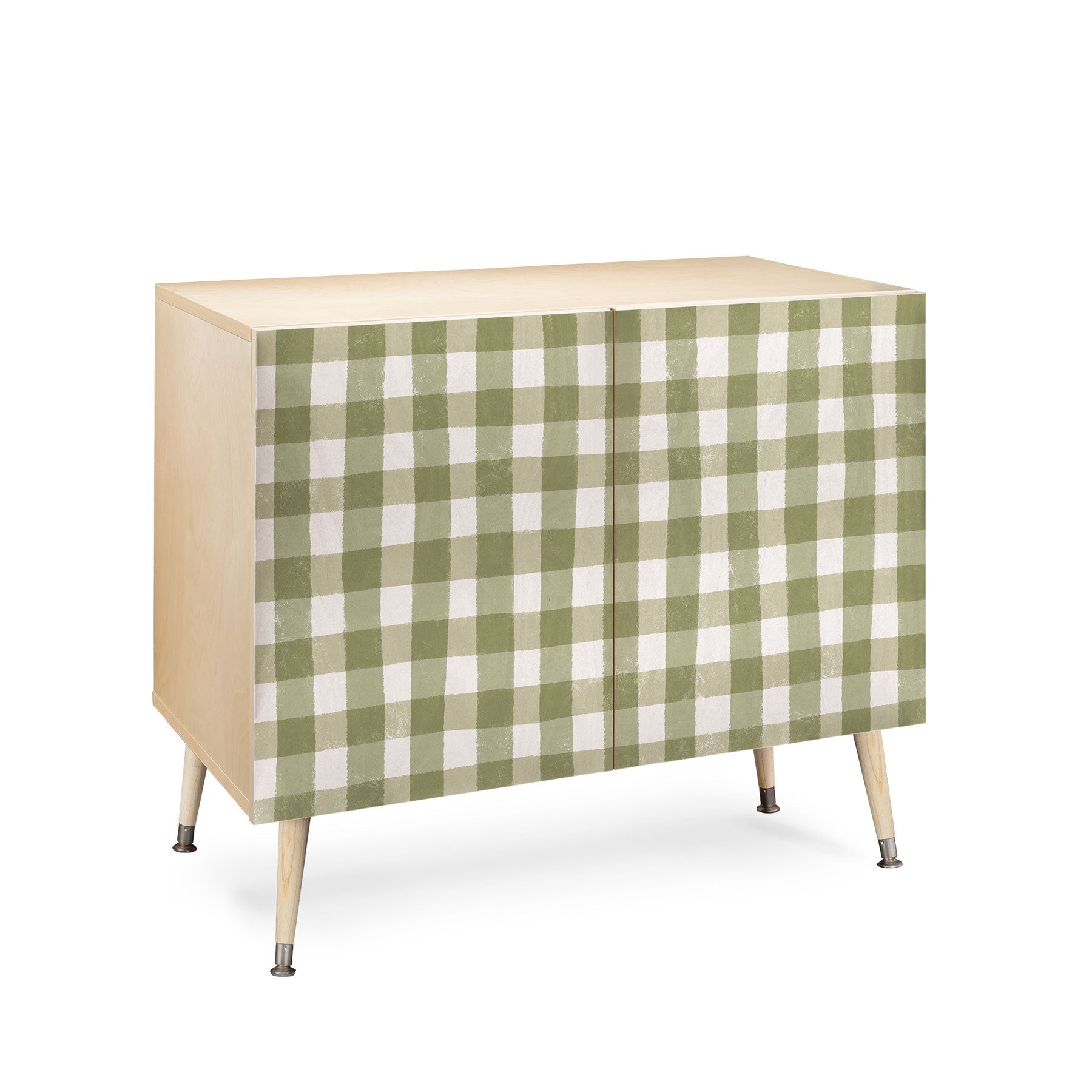Menina Lisboa Rustic Green Plaid Credenza