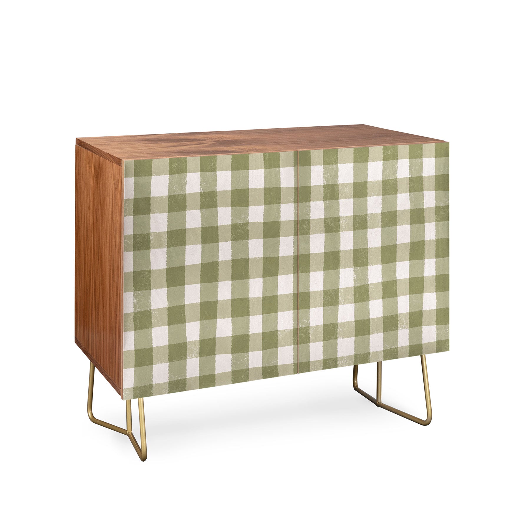 Menina Lisboa Rustic Green Plaid Credenza