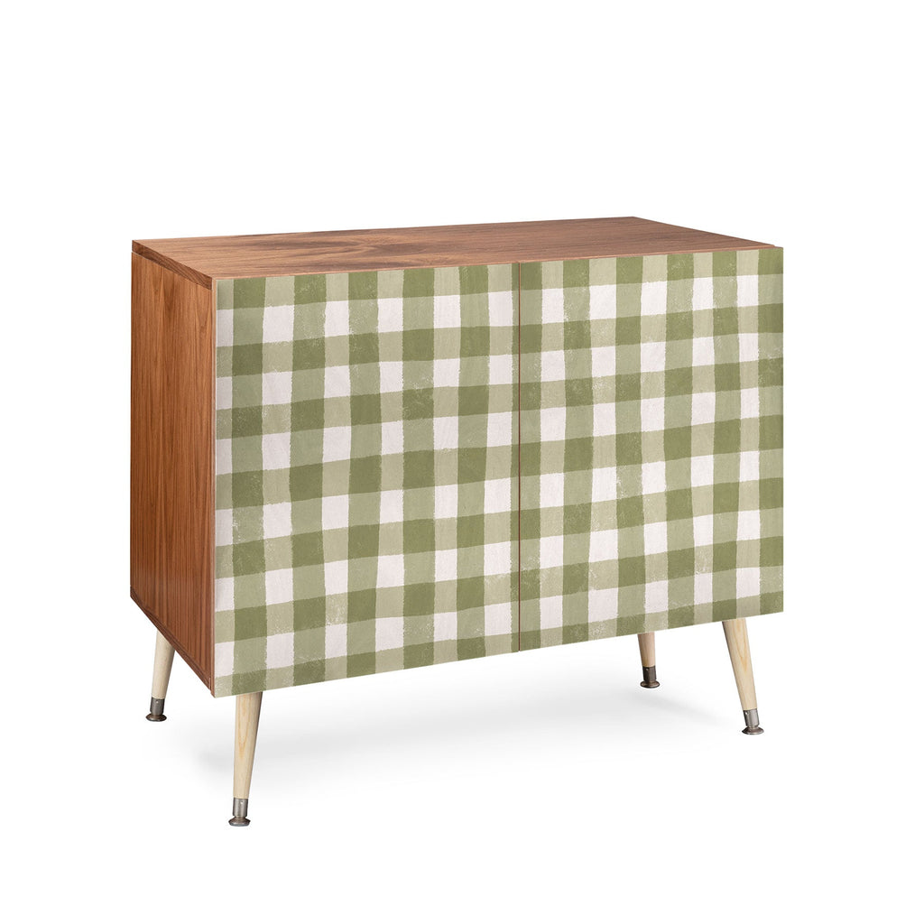 Menina Lisboa Rustic Green Plaid Credenza