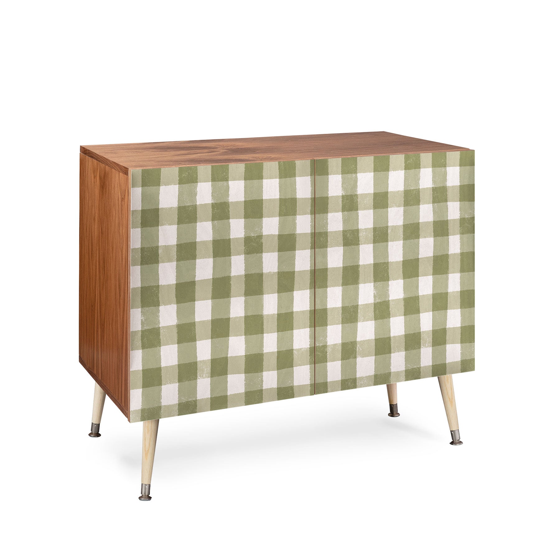Menina Lisboa Rustic Green Plaid Credenza