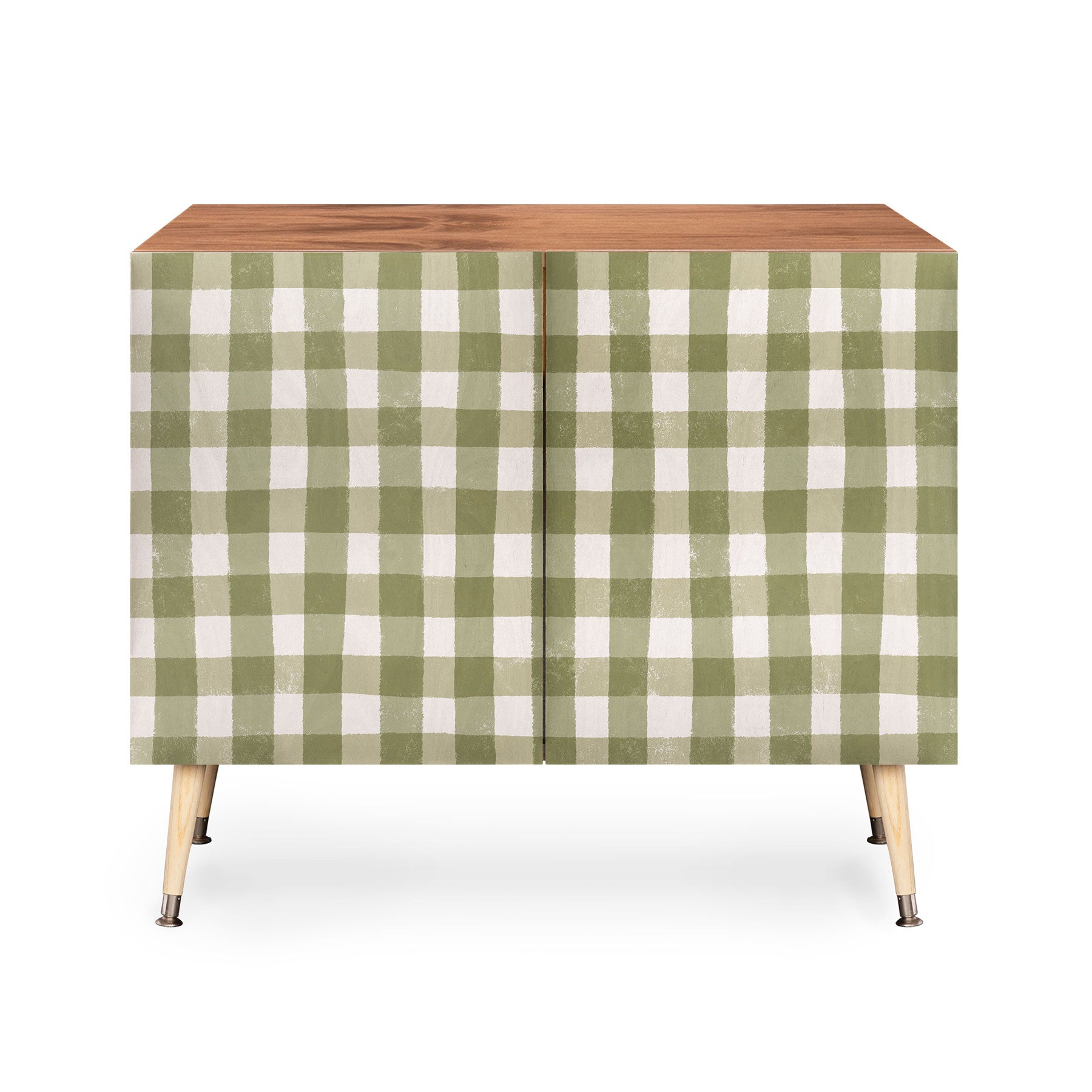 Menina Lisboa Rustic Green Plaid Credenza