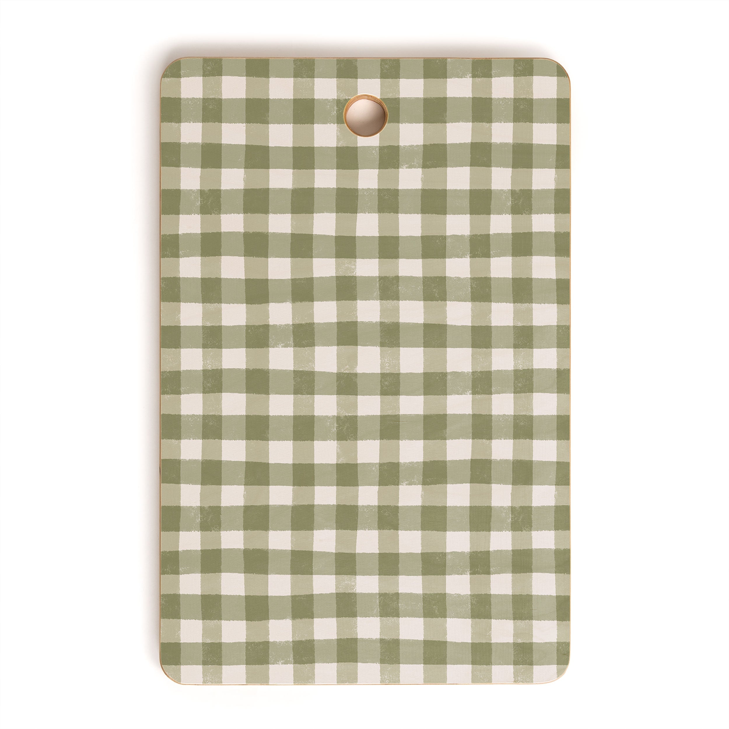 Menina Lisboa Rustic Green Plaid Cutting Board Rectangle
