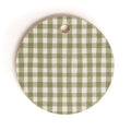 Menina Lisboa Rustic Green Plaid Cutting Board Round
