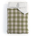Menina Lisboa Rustic Green Plaid Duvet Cover