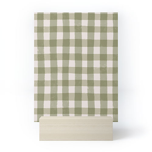 Menina Lisboa Rustic Green Plaid Mini Art Print
