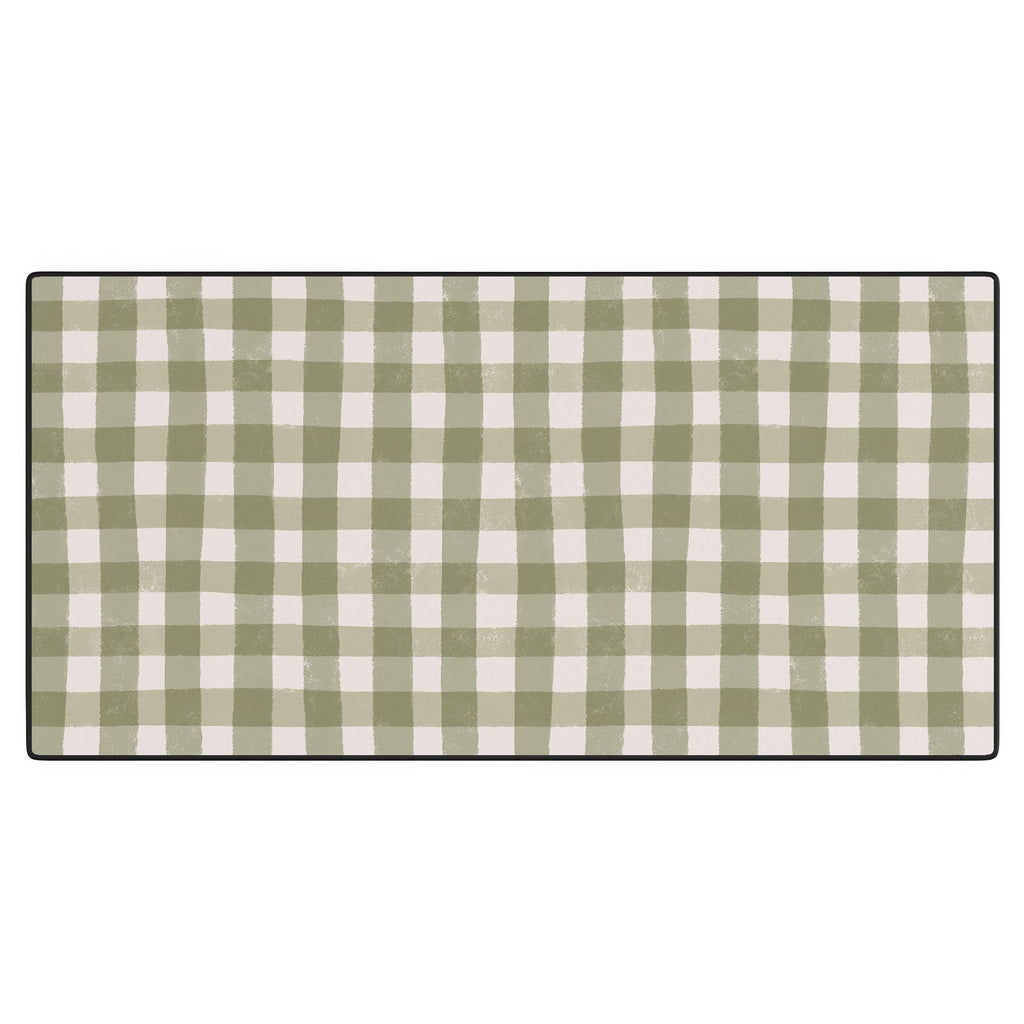 Menina Lisboa Rustic Green Plaid Desk Mat