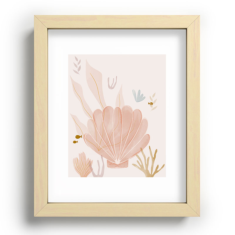 Menina Lisboa Shells and Starfish Recessed Framing Rectangle