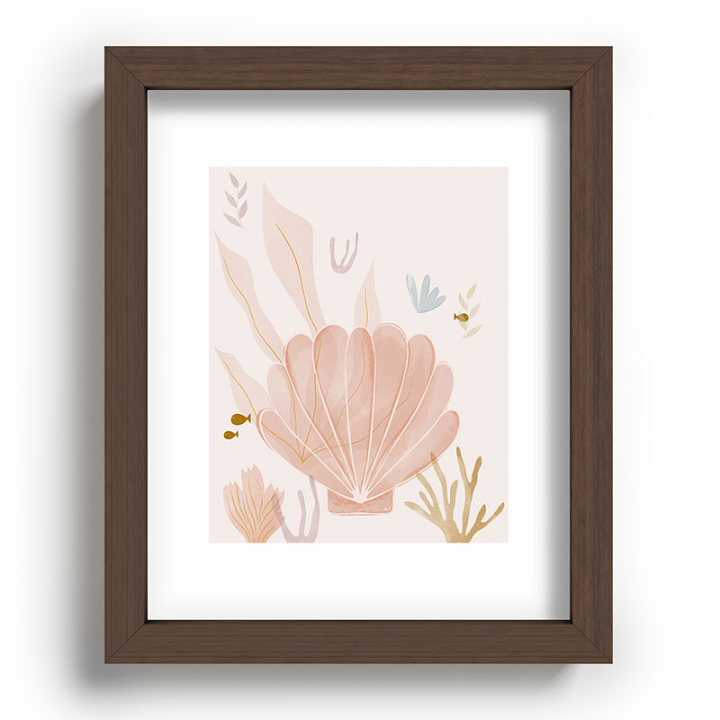 Menina Lisboa Shells and Starfish Recessed Framing Rectangle