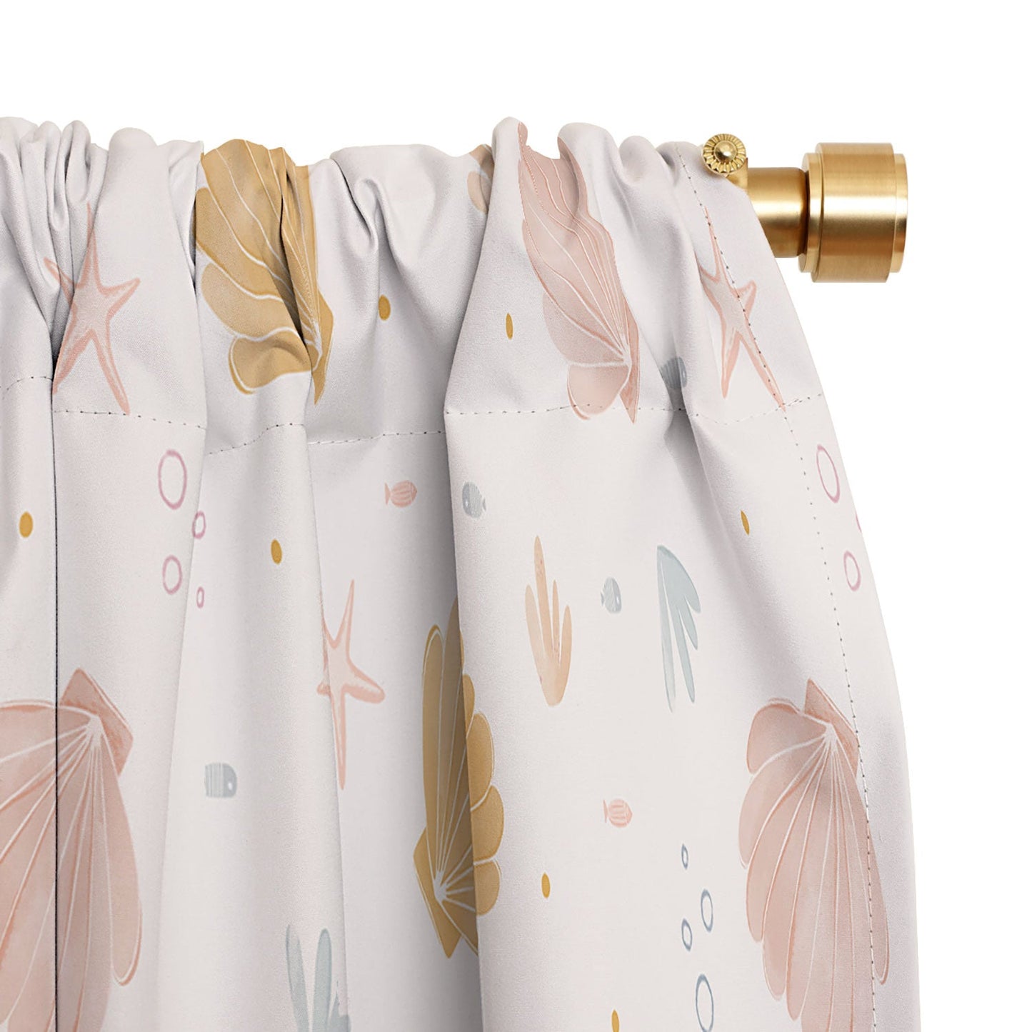 Menina Lisboa Shells and Starfish Blackout Window Curtain