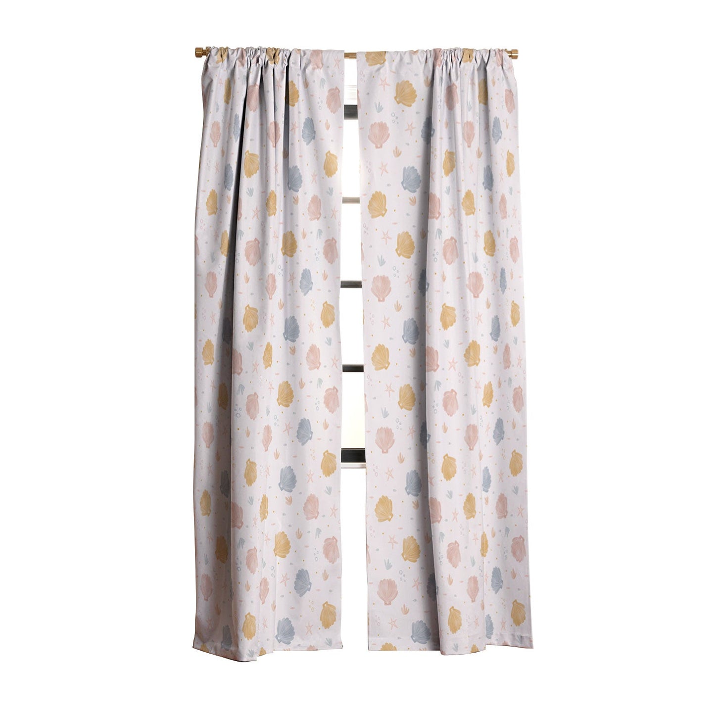 Menina Lisboa Shells and Starfish Blackout Window Curtain