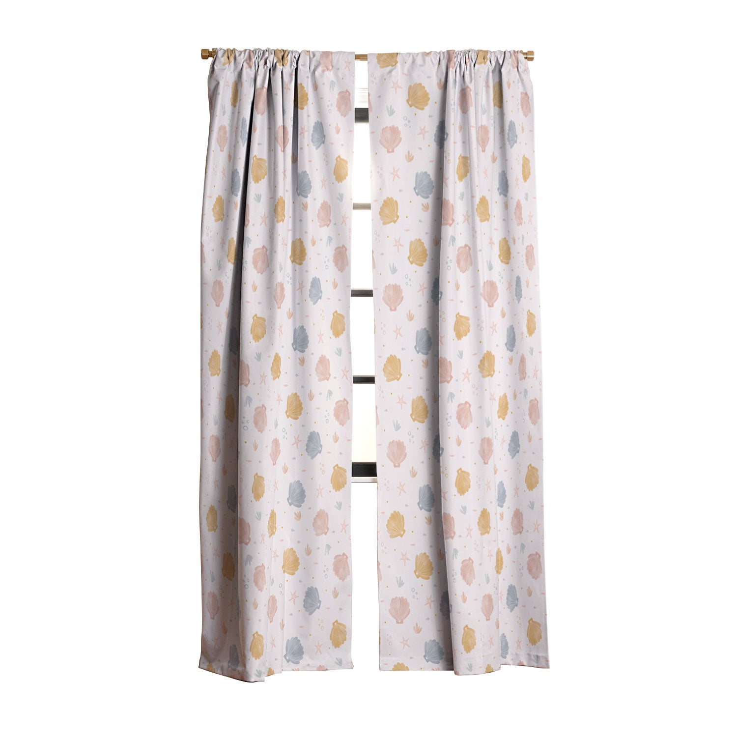 Menina Lisboa Shells and Starfish Blackout Window Curtain