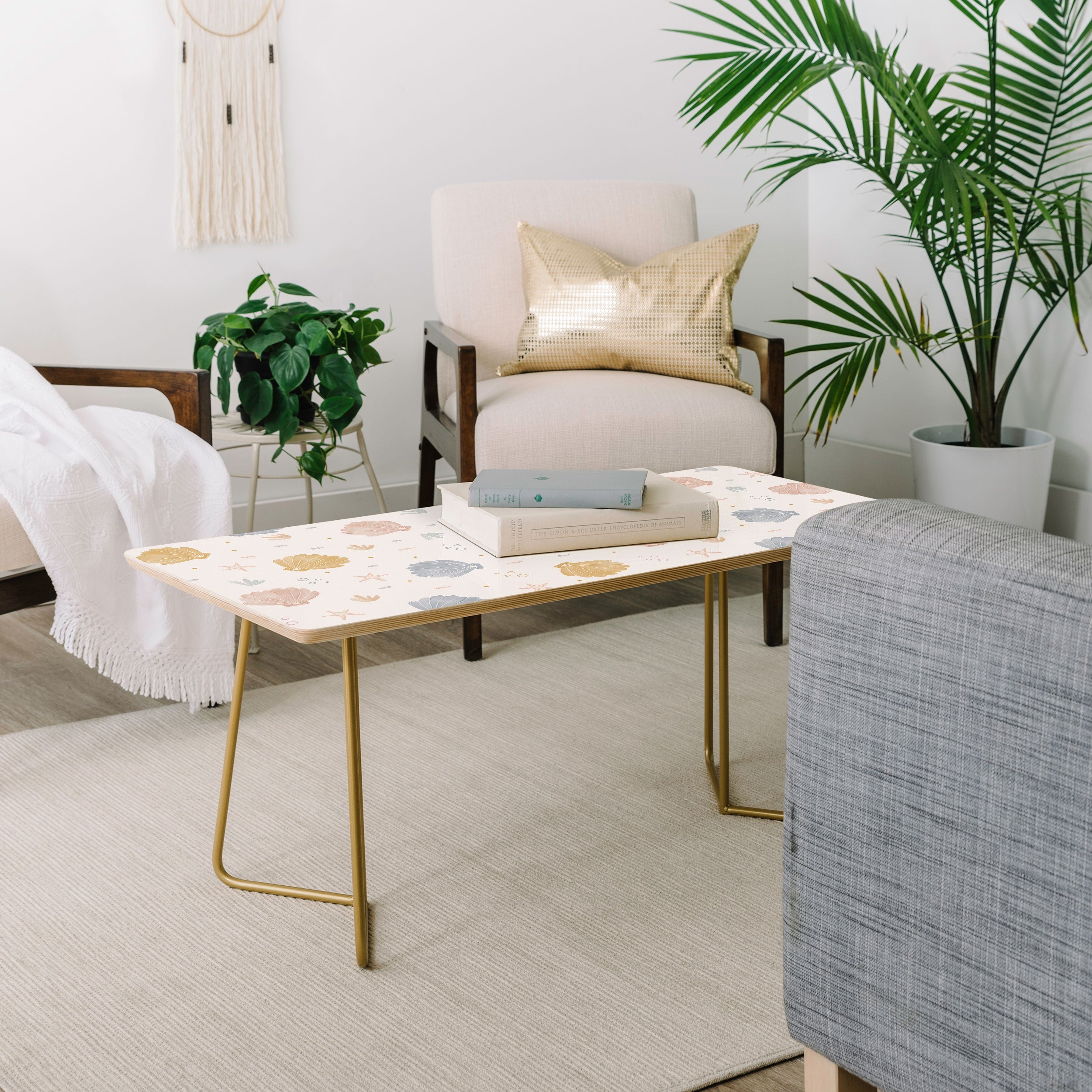 Menina Lisboa Shells and Starfish Coffee Table