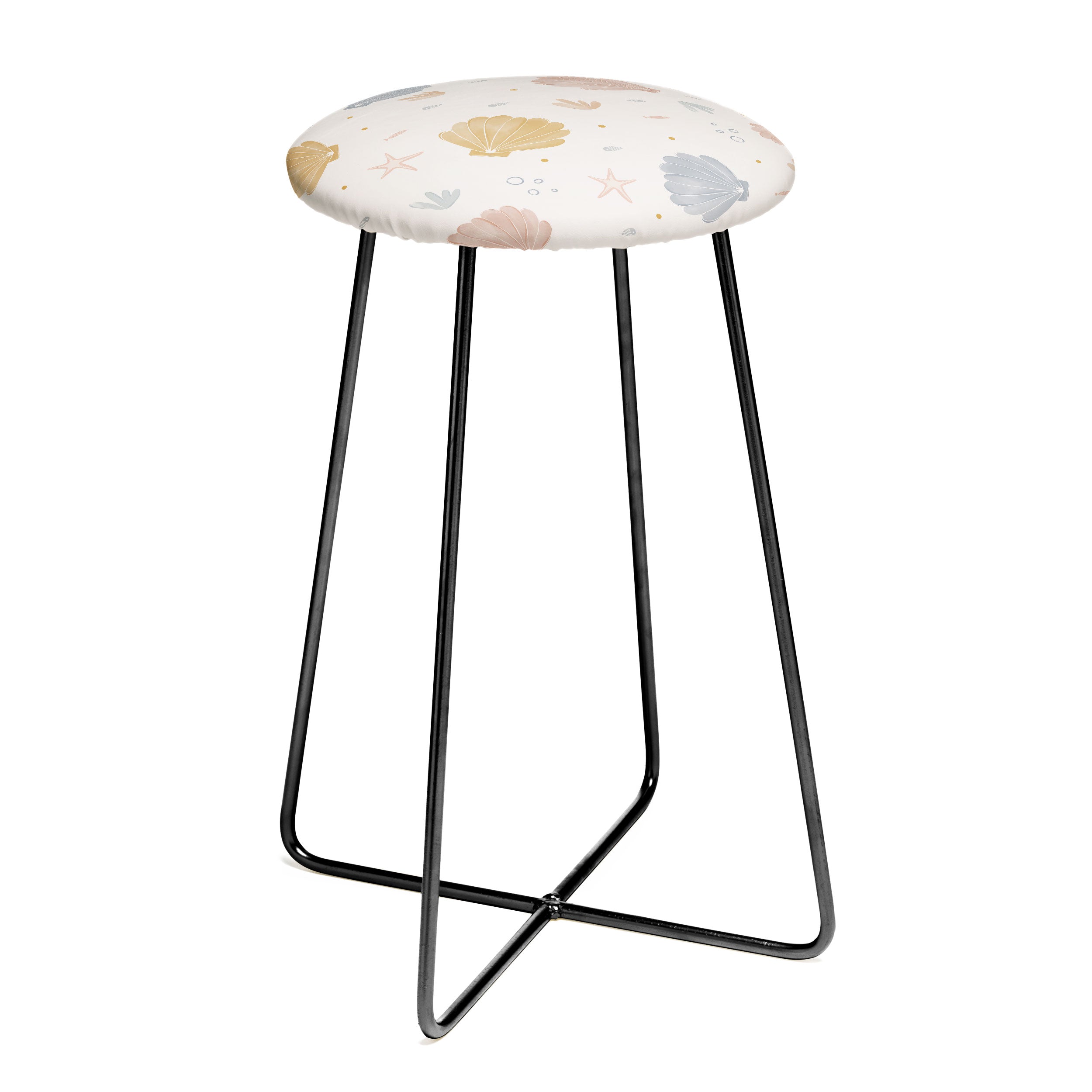 Menina Lisboa Shells and Starfish Counter Stool