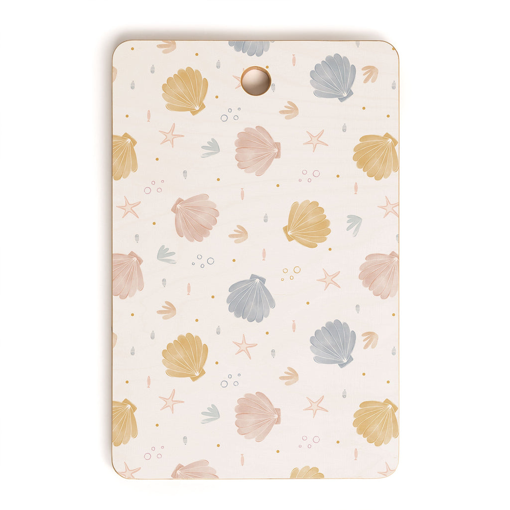 Menina Lisboa Shells and Starfish Cutting Board Rectangle