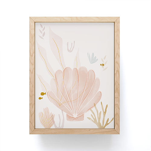 Menina Lisboa Shells and Starfish Framed Mini Art Print