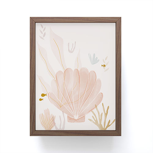 Menina Lisboa Shells and Starfish Framed Mini Art Print
