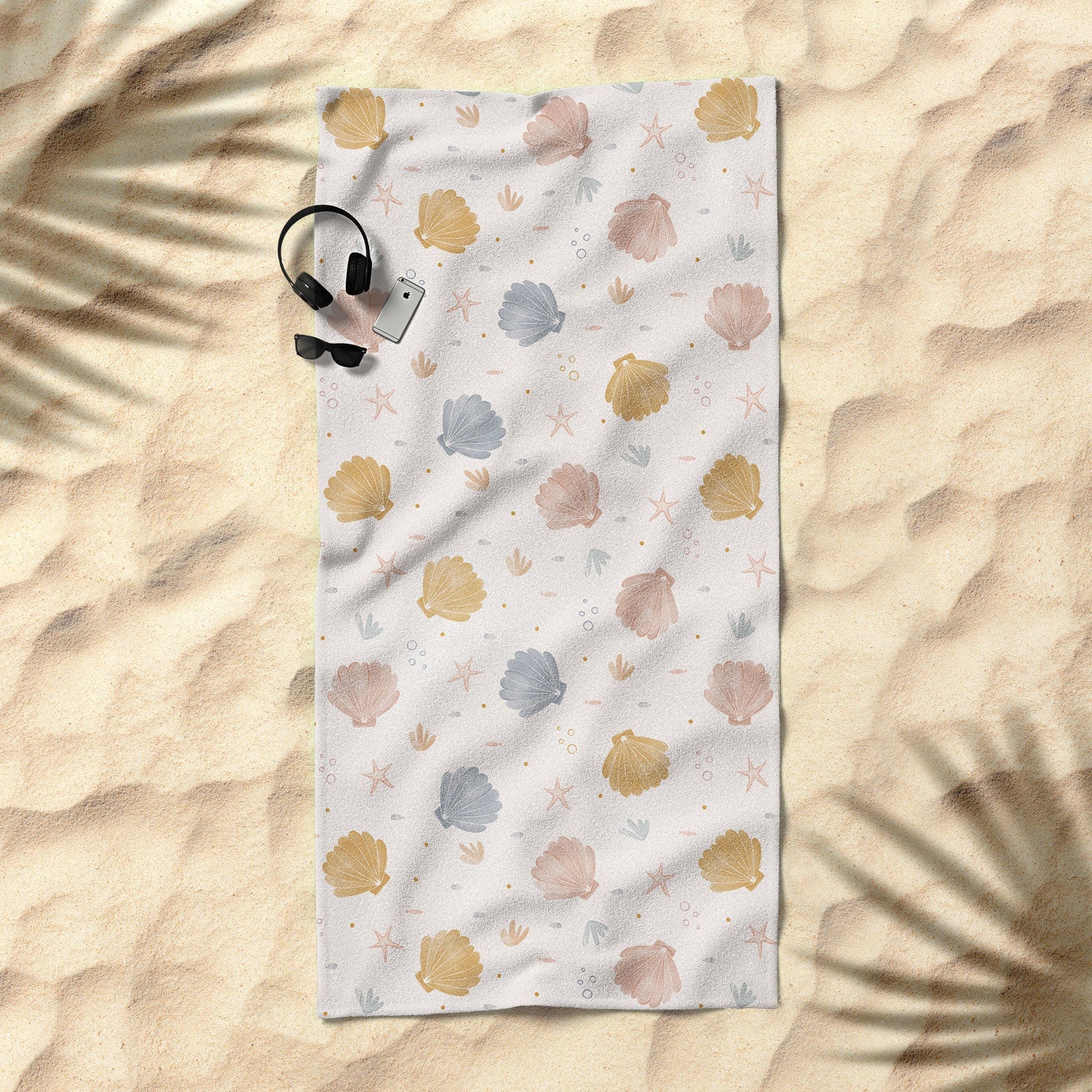 Menina Lisboa Shells and Starfish Beach Towel