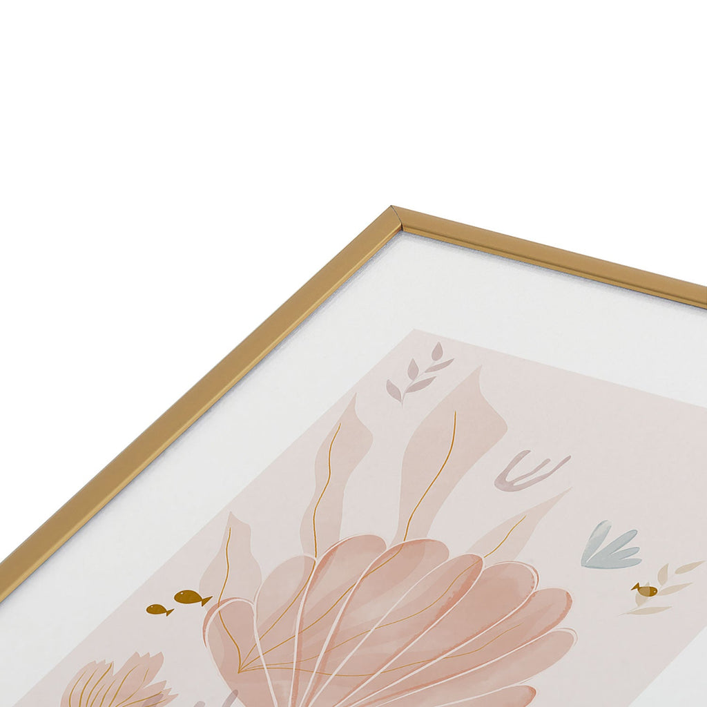 Menina Lisboa Shells and Starfish Metal Framed Art Print
