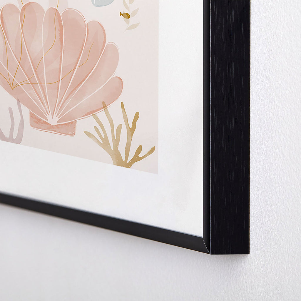 Menina Lisboa Shells and Starfish Metal Framed Art Print