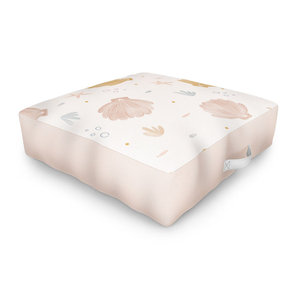 Menina Lisboa Shells and Starfish Outdoor Floor Cushion