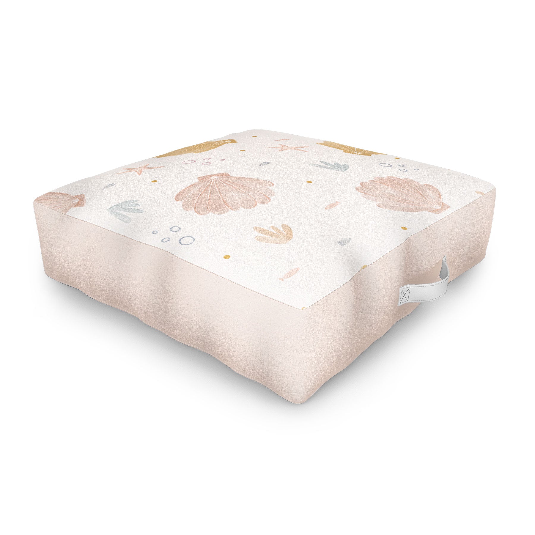 Menina Lisboa Shells and Starfish Outdoor Floor Cushion