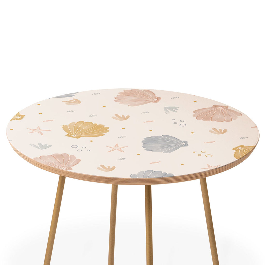 Menina Lisboa Shells and Starfish Round Side Table