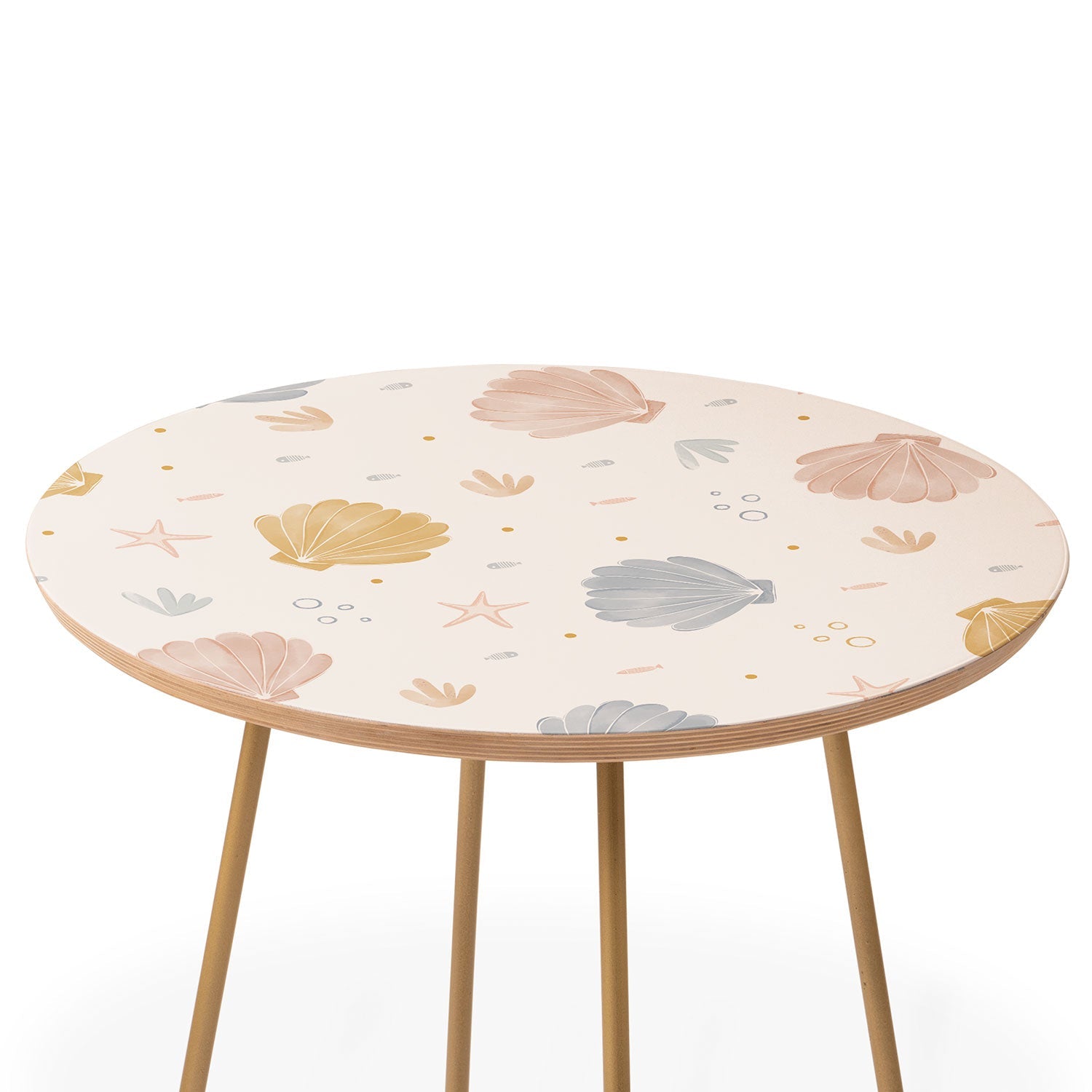 Menina Lisboa Shells and Starfish Round Side Table