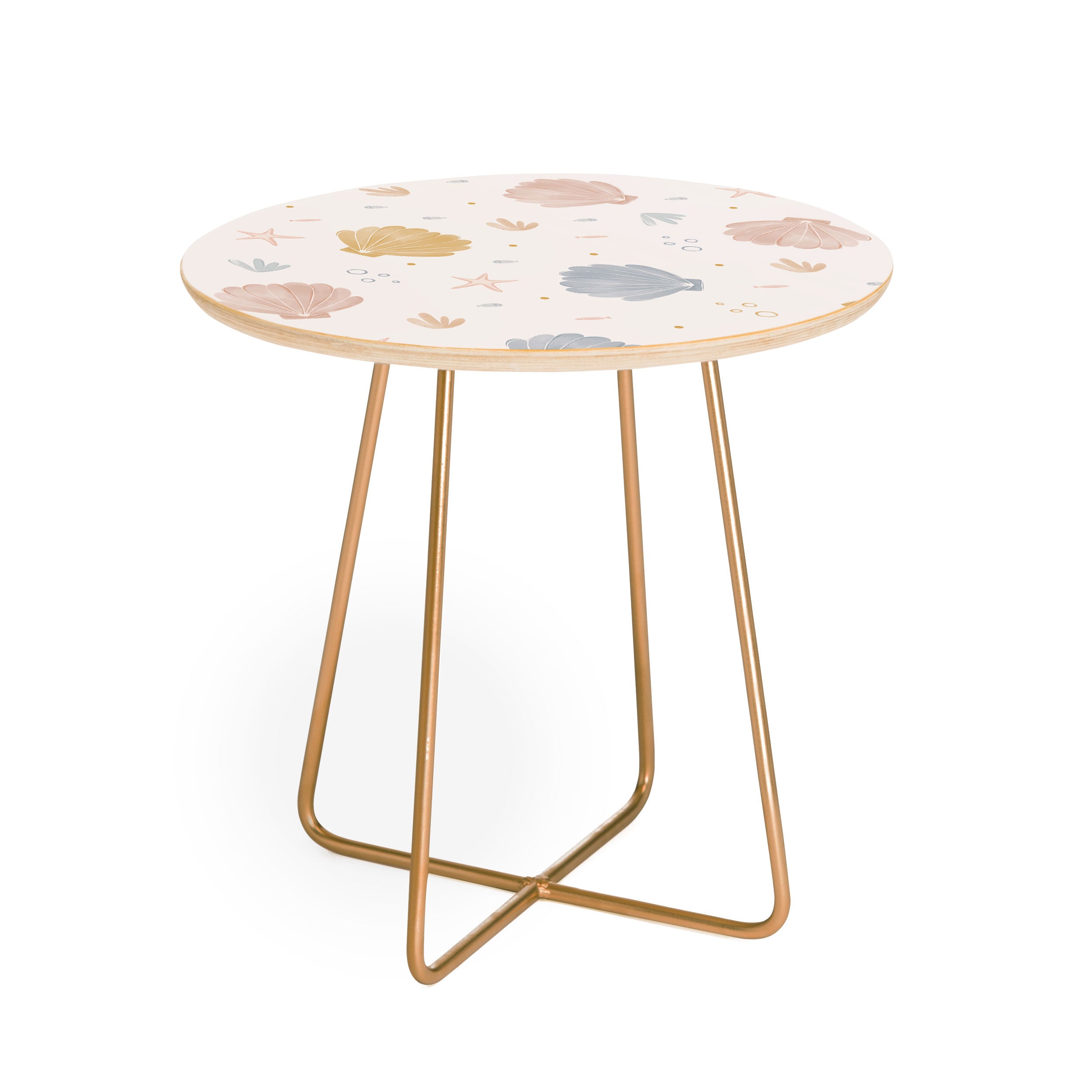 Menina Lisboa Shells and Starfish Round Side Table