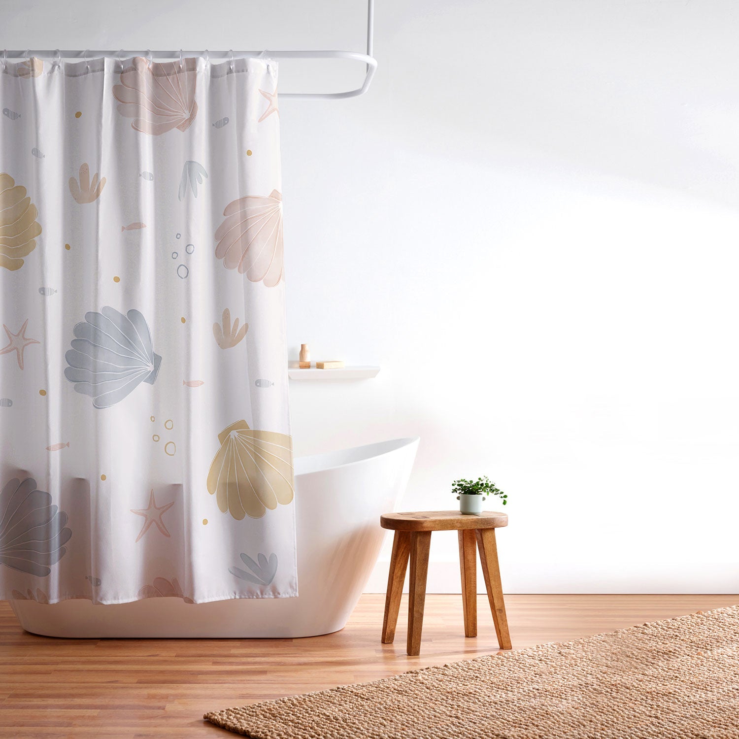 Menina Lisboa Shells and Starfish Shower Curtain