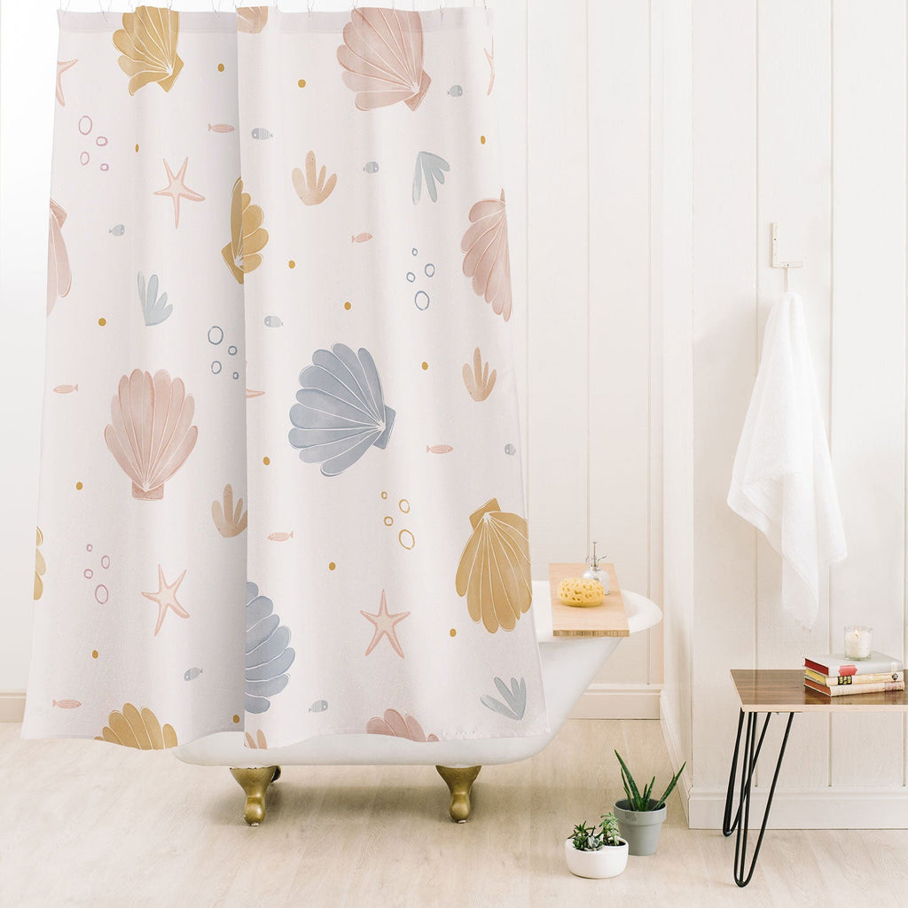 Menina Lisboa Shells and Starfish Shower Curtain