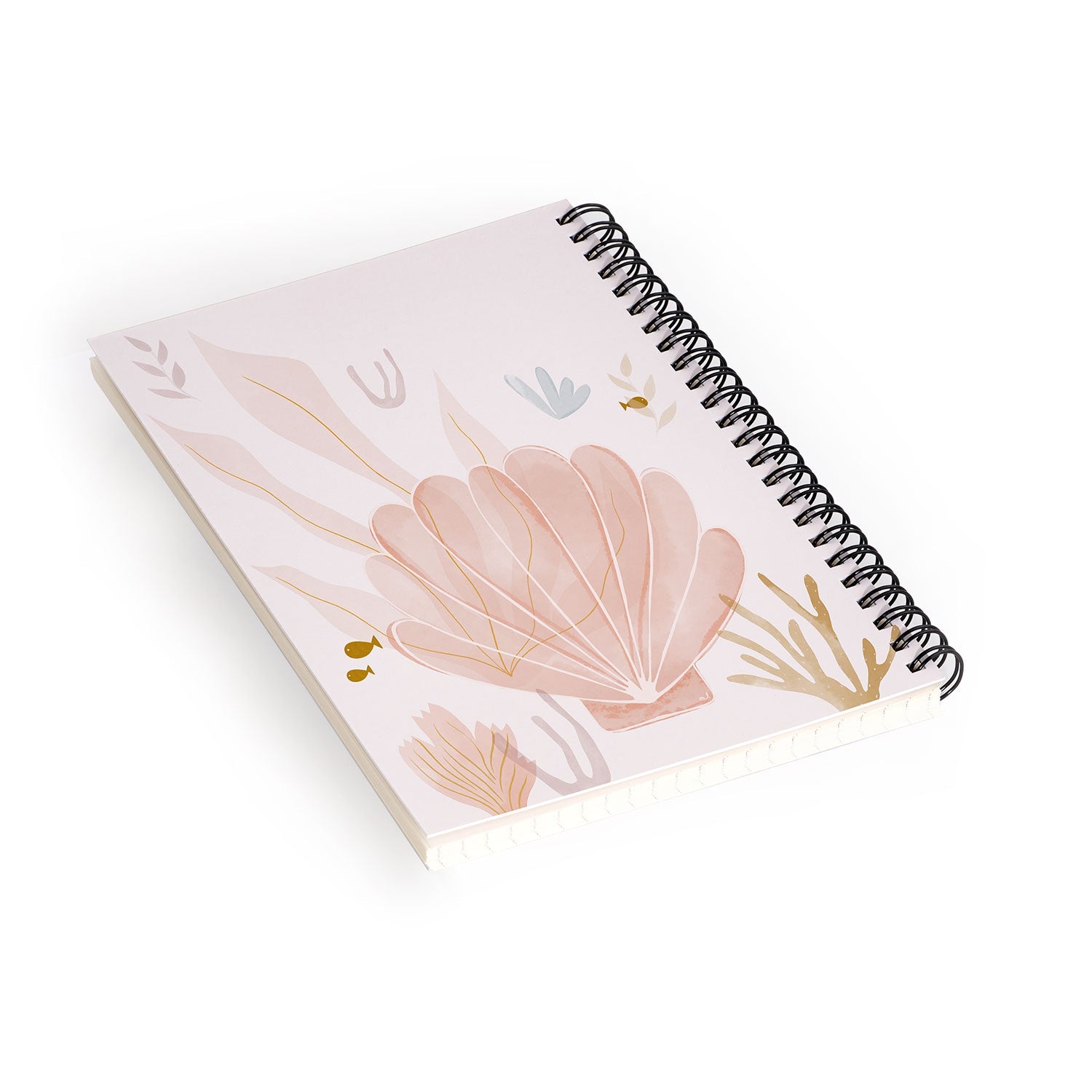 Menina Lisboa Shells and Starfish Spiral Notebook