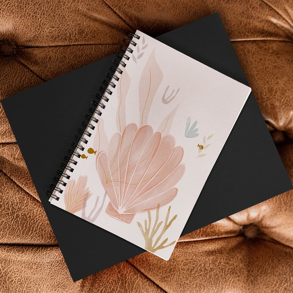 Menina Lisboa Shells and Starfish Spiral Notebook