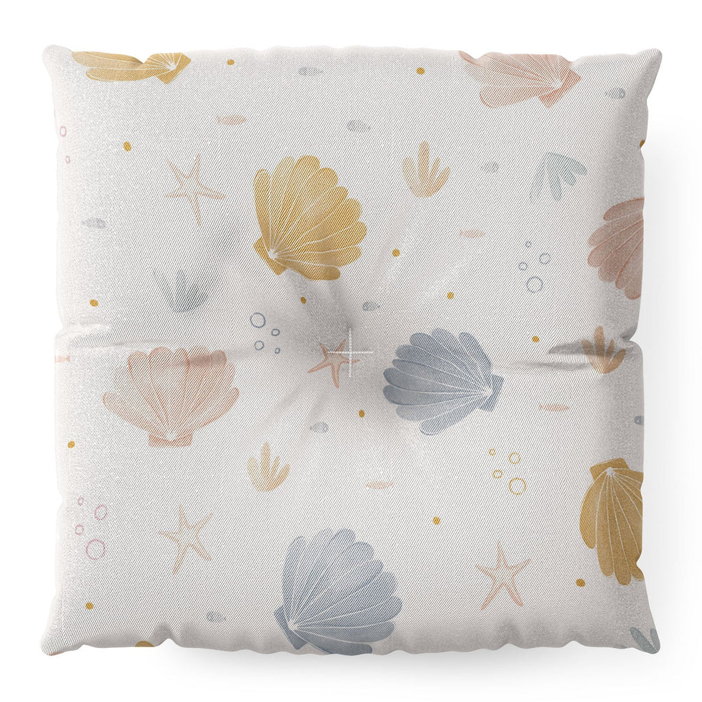 Menina Lisboa Shells and Starfish Floor Pillow Square