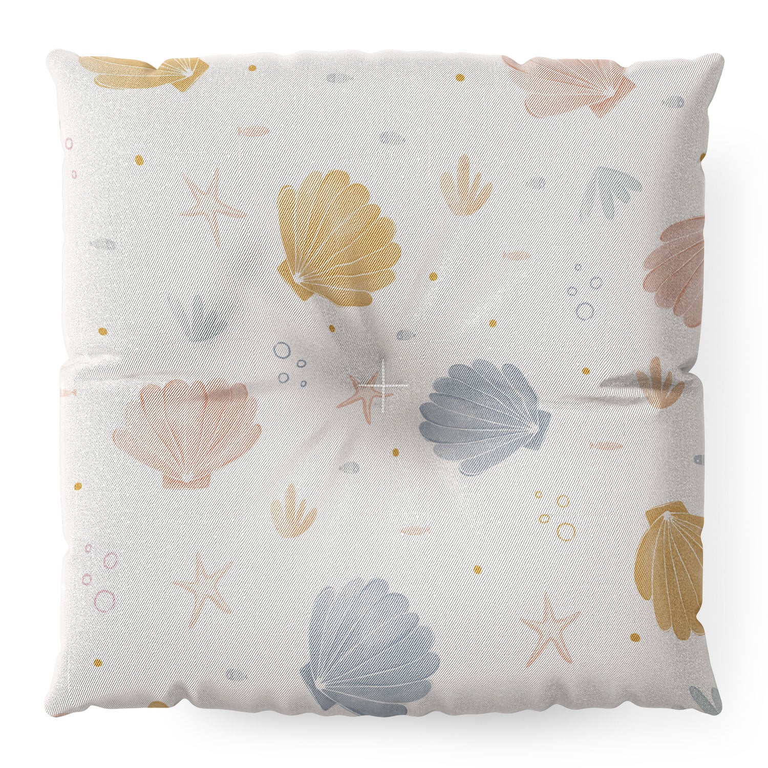 Menina Lisboa Shells and Starfish Floor Pillow Square