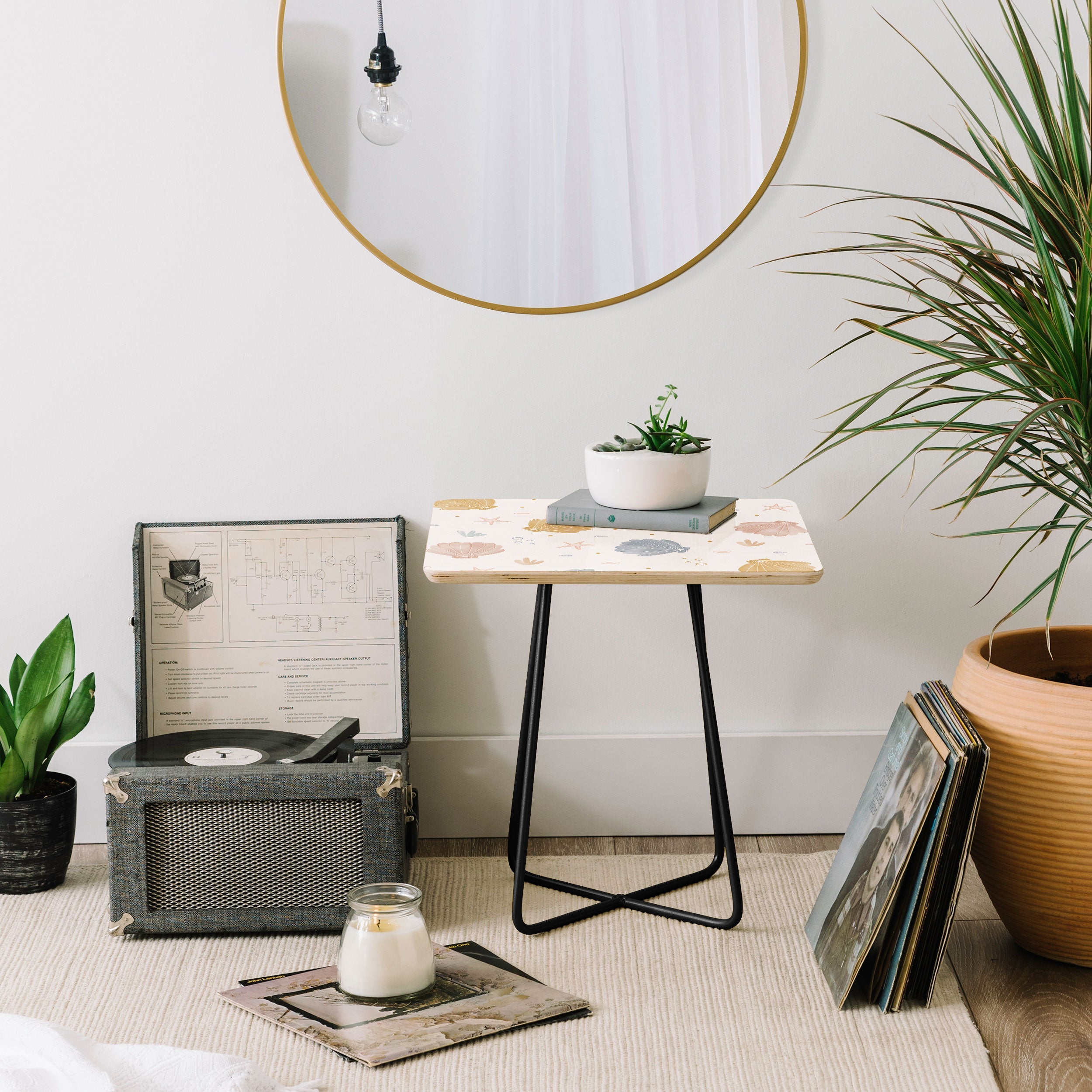 Menina Lisboa Shells and Starfish Side Table