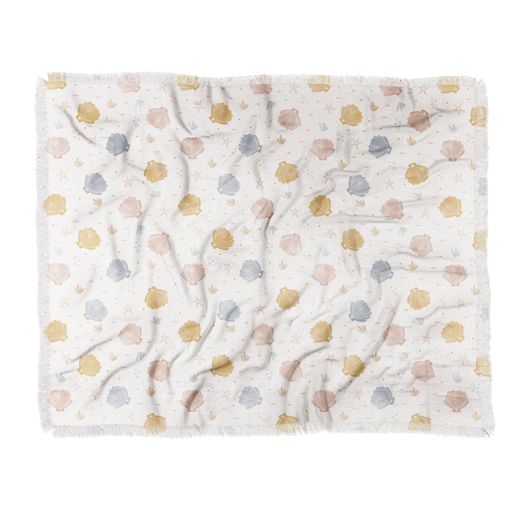 Menina Lisboa Shells and Starfish Throw Blanket